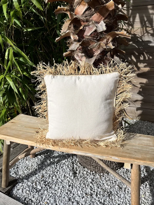 Housse de coussin toile de jute naturelle – Image 2