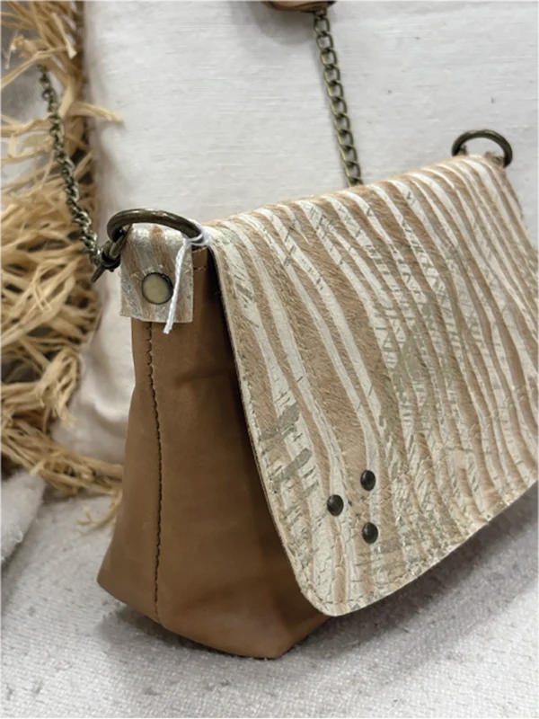 Petit Sac en Cuir beige – Image 2